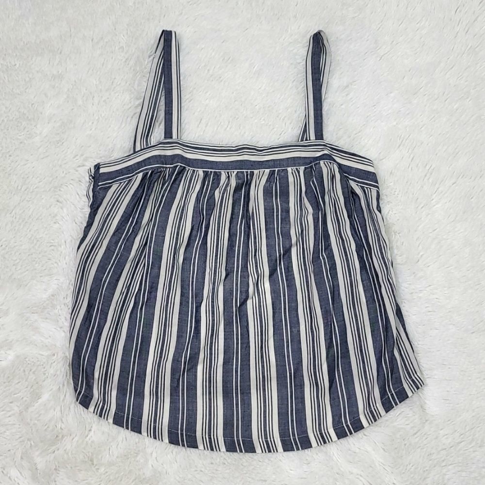New Universal Thread Blue Striped Tank Top Size large